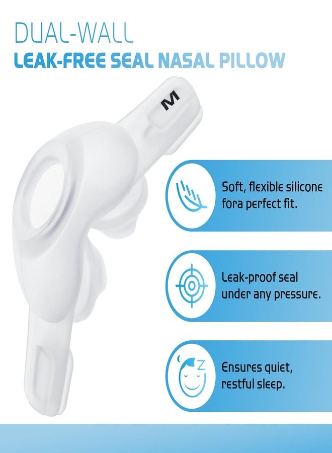 SyunsXoon Nasal Pillow with Headgear Replacement for ResMed Swift FX Frame System, Standard CPAP Nasal Pillow Frame Assembly Included Soft Silicone Sealing Nose Pillows Cushion & Head Strap - Image 4